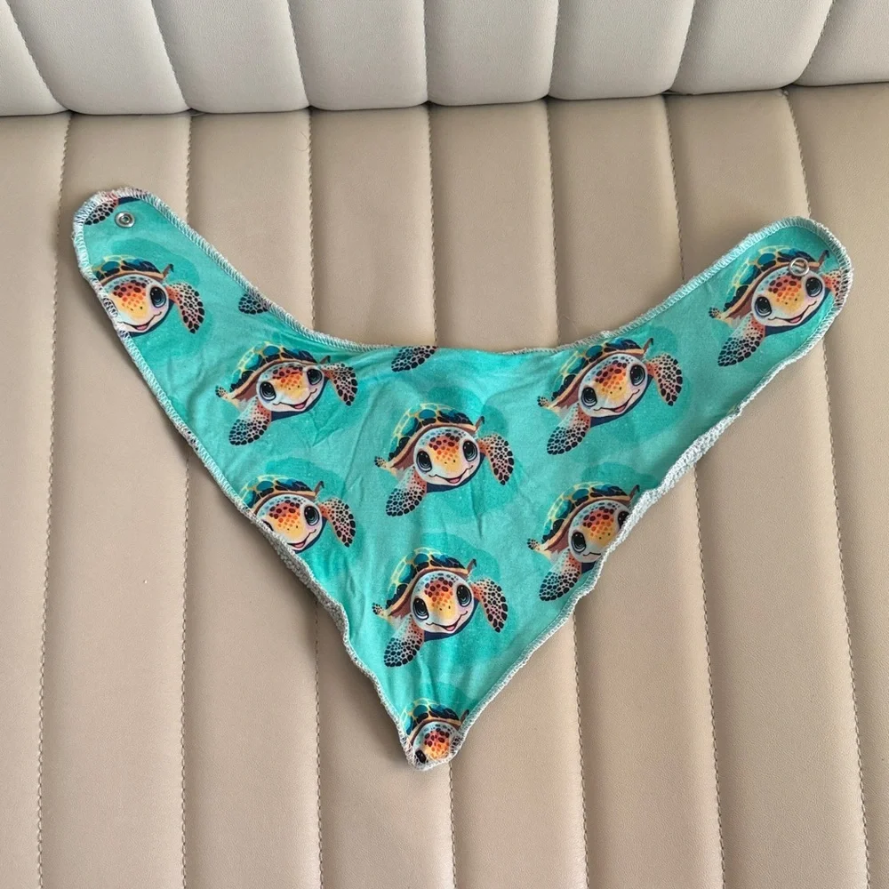Turtle Print Baby Bib Soft